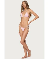 Edikted Women's Azalea Crochet Triangle Bikini Top