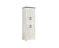 Casainc 68" White Freestanding Tall Kitchen Cabinet