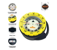 Aofar Dive Compass Af-Q60C Waterproof, Durable, Compact. Compass with Hose clamp Design for Sailing, Diving