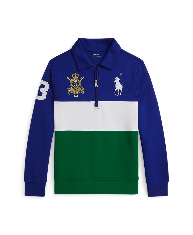 Polo Ralph Lauren Big Boys Pony Double-Knit Collared Sweatshirt