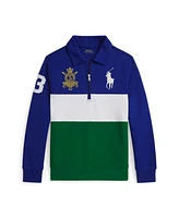 Polo Ralph Lauren Big Boys Pony Double-Knit Collared Sweatshirt