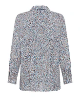 Olsen Women's Cotton Viscose Leopard Print Shirt