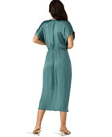 Steve Madden Women's Aimee V-Neck Shirred-Front Dress