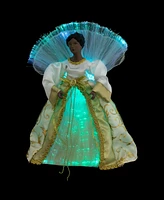 Northlight 12" Lighted Fiber Optic African American Angel Christmas Tree Topper
