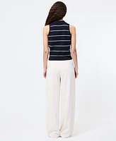 French Connection Women's Sloane Collared Sleeveless Top