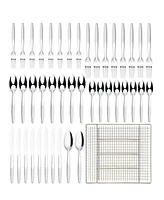 Ornative Anona 42-Pc. Flatware Set with Wire Caddy, Service for 8