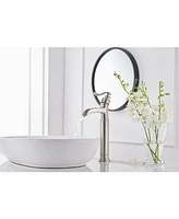Waterfall Single Hole Handle Bathroom Vessel Sink Faucet With Pop Up Drain Matte Black
