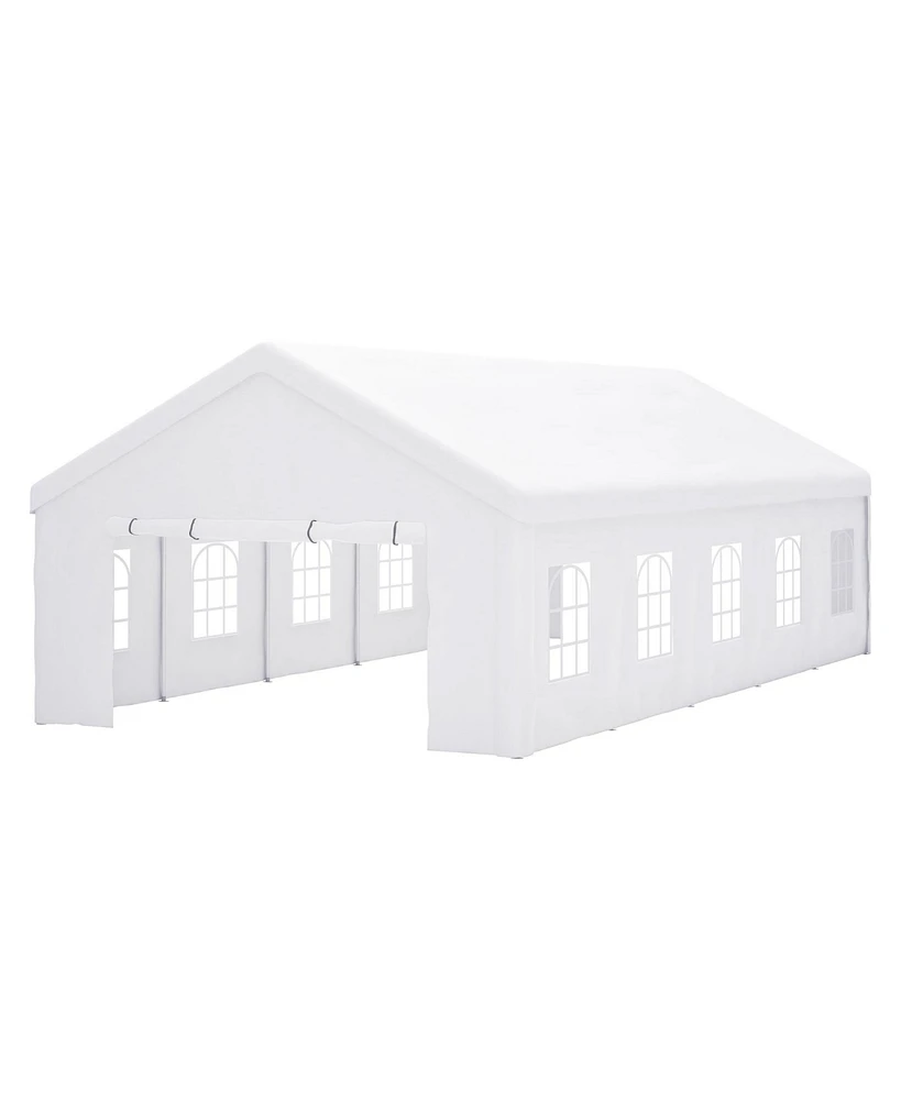 Mondawe 16x32ft Commercial Party Tent - Waterproof Outdoor Canopy with Removable Walls
