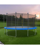 Yescom Universal Trampoline Replacement Enclosure Poles Accessories with Clamp and Hardware 2 Packs Fits Straight Pole Trampoline