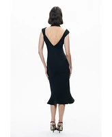 Nocturne Women's Chiffon Detailed Midi Dress