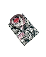 Elie Balleh Big Boys Black Slim Fit Paisley Dress Shirt