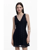 Desigual Women's Sleeveless lace dress