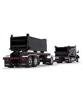 First Gear Dcp 1/64 Black Kenworth T880 Rogue Dump w/ Rogue Transfer Dump Trailer