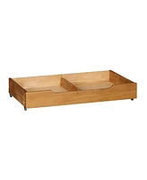 Musehomeinc BD1001T Solid Wood Underbed Storage Trundle Organizer, Queen/King