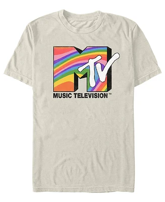Fifth Sun Men's Rainbow Television Short Sleeve T-Shirt