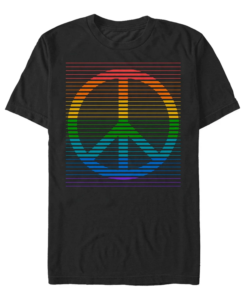 Fifth Sun Men's Peace Rainbow Short Sleeve T-Shirt