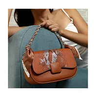 Women's The Coilmark Curve Hand Bag - Terracotta Brown