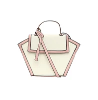 Women's The Roma Canvas Hand Bag - Blush Pink & Cloud White