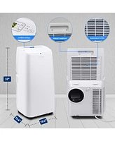 SereneLife Portable Air Conditioner - Compact Home Ac Cooling Unit with Built-in Dehumidifier & Fan Modes, Includes Window Mount Kit (12,000 Btu)