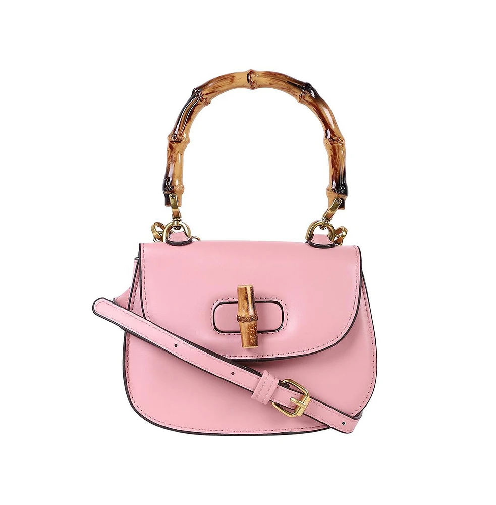 Haute Sauce Women's The Bamboo-Curve Hand Bag - Blush Pink
