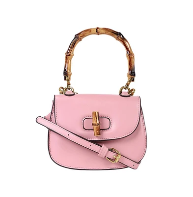 Haute Sauce Women's The Bamboo-Curve Hand Bag - Blush Pink