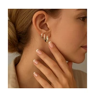 Hollywood Sensation Dainty Huggie Hoop Earrings -3 Pairs