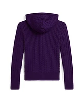 Mini-Cable Cotton Full-Zip Hoodie