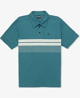 Hurley Men's Printed Stripe Slub Short Sleeve Polo Shirt