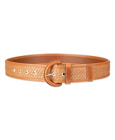 Cole Haan Women's Leather and Raffia Casual Belt