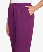 Alfred Dunner Women's Classic Poly Accord Short Length Pants