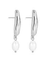 Ettika Liquid Luxe Mother of Pearl Drop Earrings