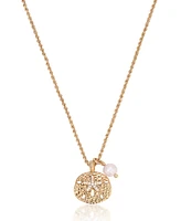 Ettika Sand Dollar Pendant Charm Necklace