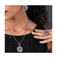 Sohi Oxidized-Floral Jewellery Set