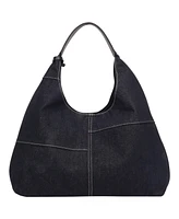 True Religion Retro Logo Denim Hobo Bag