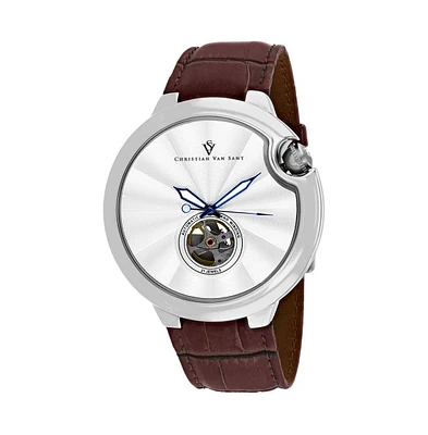 Christian Van Sant Men's Cyclone Automatic Silver Dial Watch - CV0141