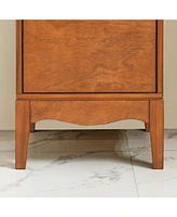 Casainc Modern Bathroom Floor & Linen Cabinet with Adjustable Shelves and Antique Brass Hardware