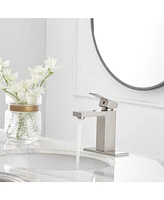 Greenspring Single Hole Single-Handle Low-Arc Bathroom Faucet With Pop-up Drain Assembly Polished Chrome