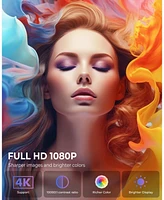 Elephas Mini Projector, 4K 1080P Support projector with wifi and bluetooth,with Android Tv Os 8000 plus Apps for Phone Stick Laptop Hdmi