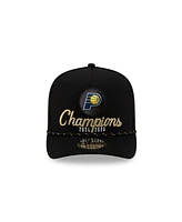 New Era Men's Black Indiana Pacers 2025 Nba Finals Champions Locker Room A-Frame 9FIFTY Snapback Hat