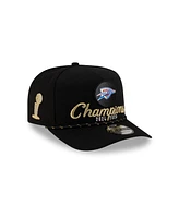 New Era Men's Black Oklahoma City Thunder 2025 Nba Finals Champions Locker Room A-Frame 9FIFTY Snapback Hat