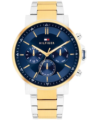 Tommy Hilfiger Men's Multifunction Two-Tone Stainless-Steel Bracelet Watch, 43mm