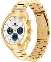 Tommy Hilfiger Men's Chronograph Gold Tone Stainless Steel Bracelet Watch, 40mm