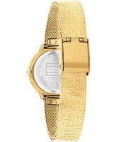 Tommy Hilfiger Women's Quartz Gold Tone Stainless Steel Mesh Bracelet Watch