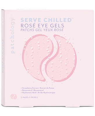 Patchology Serve Chilled Rose Eye Gels, 5 pairs