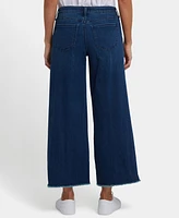 Nydj Women's Teresa Wide Leg Ankle Jeans Fray Hems