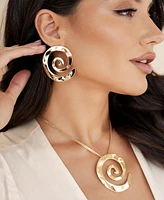 Ettika Aura Swirl Statement Earrings