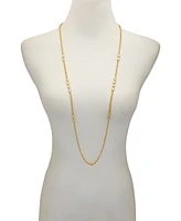 Vince Camuto Gold Tone Long Station Necklace