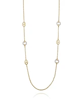 Vince Camuto Signature Mixed Link Pave Long Necklace