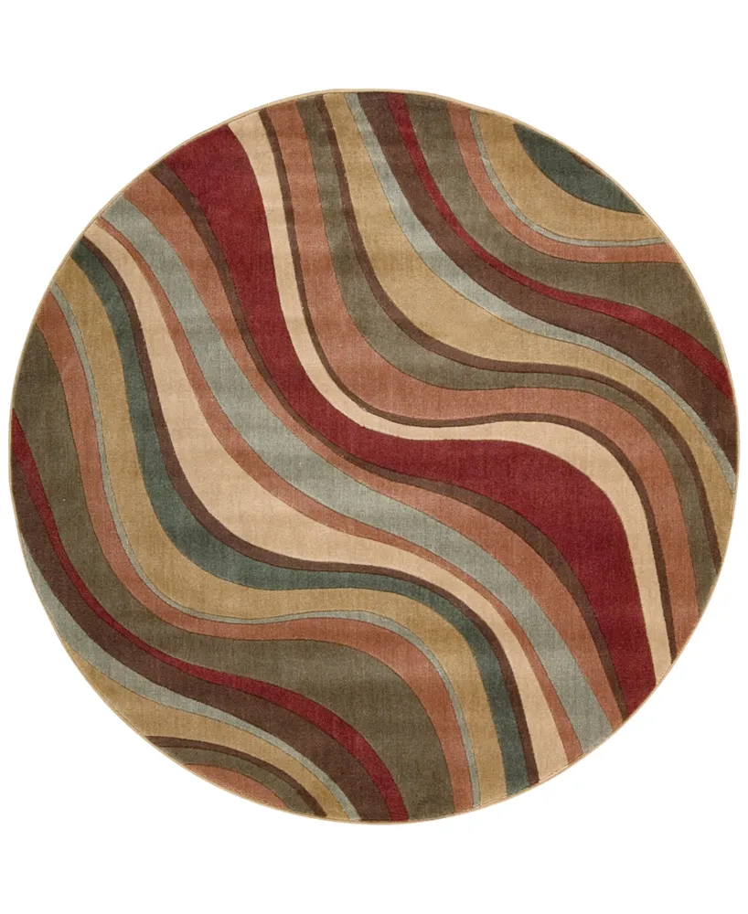 Closeout! Nourison Home Somerset Wave 5'6" Round Rug