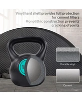 Sporzon! Wide Grip Kettle Bell Strength Training Weight Set, 5, 10, 15, 20, 25lb
